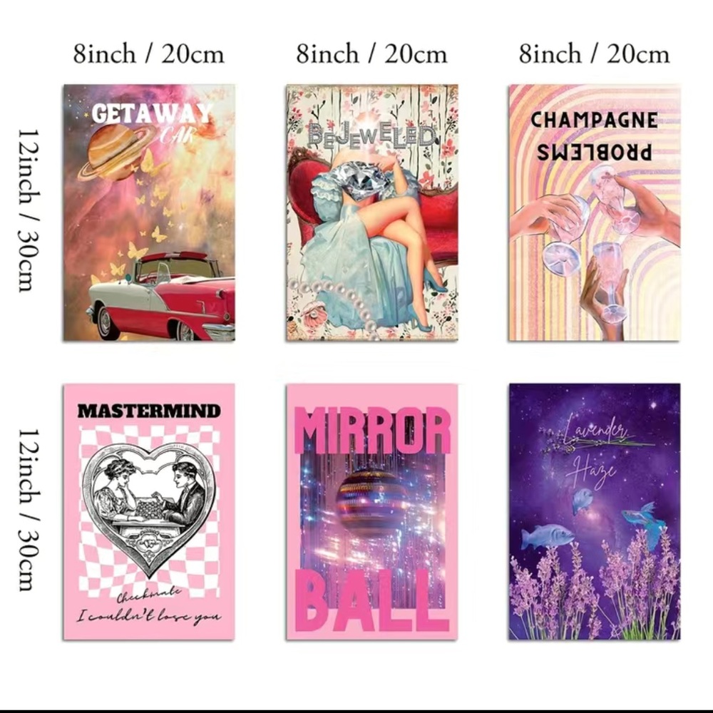 Taylor Swift 6pcs 8x12 inch wall prints